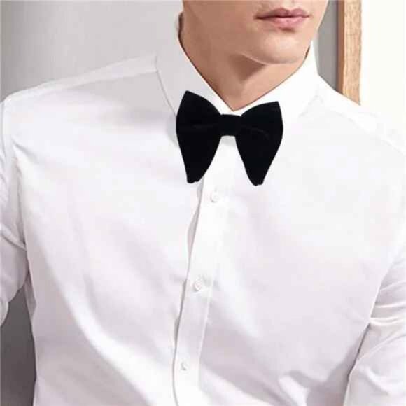 Velvet Bow Ties for Men Set Black - Picture 5 of 5